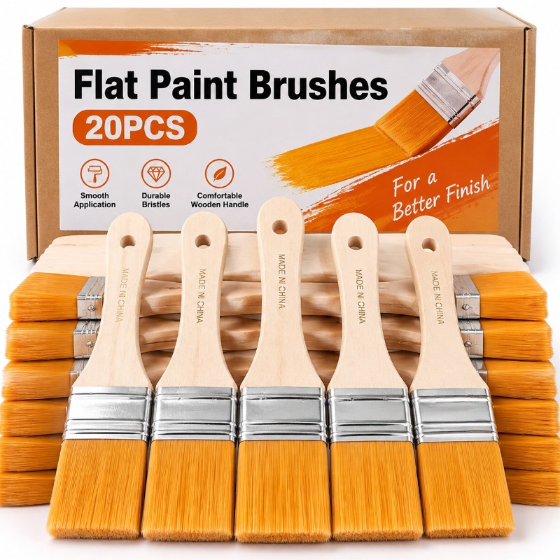 Wooden Handle Flat Paint Brush - đánh giá và giá Furniture Hardware Manufacturer